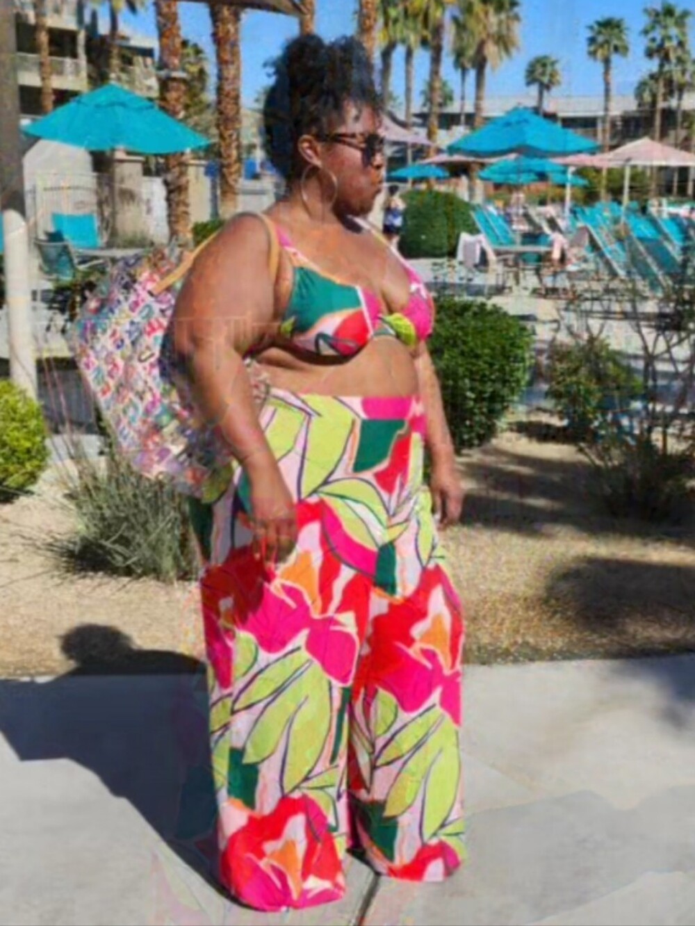 Vibrant Multicolor Abstract 3-piece Bikini Set